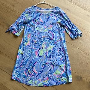 Lilly Pulitzer blue flowers printed dress